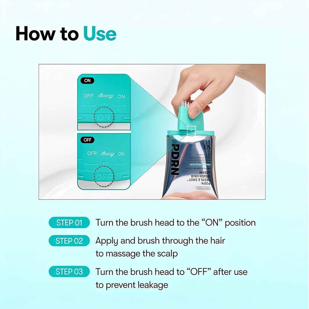 PDRN Reedle Shot Brush Hair Serum